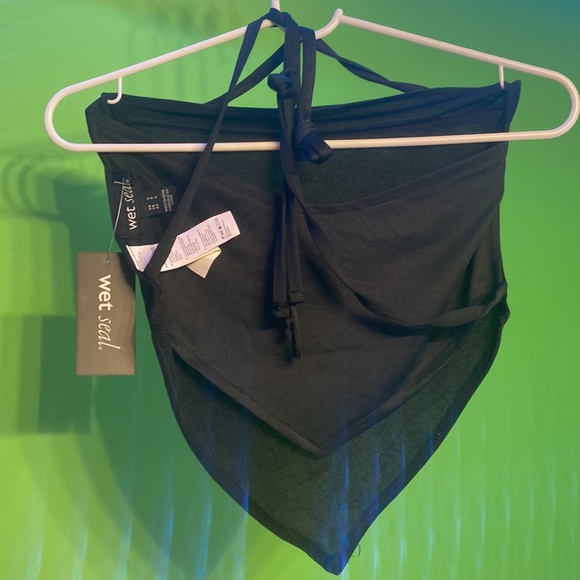 Slinky Cowl Neck Halter Tank Black Nwt​ - Picture 9 of 10